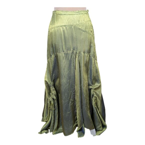 HANNA for La Journee Gathered Iridescent Maxi Skirt Steampunk Whimsygoth Small - Picture 1 of 7